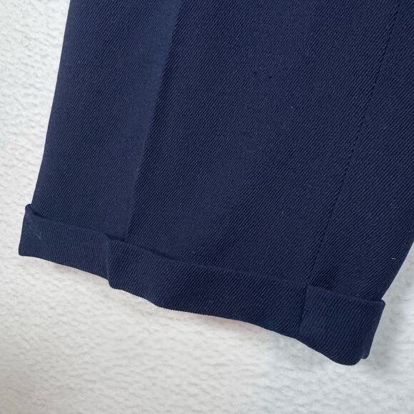 Lauren Ralph Lauren Wool Blend High Rise Dress Pant Corpcore Career Navy 4Petite - Picture 6 of 14